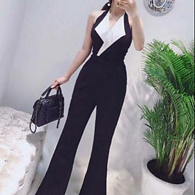 Jump cổ vest ống loe sexy