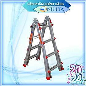 Thang nhôm trượt đa năng, khóa tự động, nhiều tư thế sử dụng, Hàng chính hãng NIKITA AM03