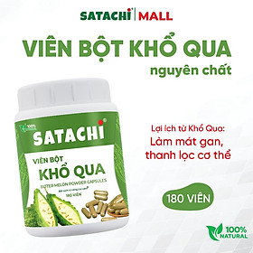 Viên Bột Khổ Qua Nguyên Chất SATACHI – 100% Từ Mướp Đắng – Dạng Viên Tiện Lợi – Hộp 180 viên