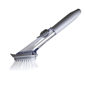 Mua Bàn Chải Rữa Chén Và Chà Nồi Tự Động - Cọ rửa chén bát đa năng tay cầm dài - Tặng móc treo khăn