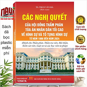 Sách Các Nghị Quyết Của Hội Đồng Thẩm Phán Tòa Án Nhân Dân Tối Cao Về Hình Sự Và Tố Tụng Hình Sự (V2547A)