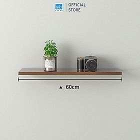 Kệ Thanh Ngang Trang Trí Màu Walnut SIB Decor, Kết Cấu Treo Tường Hiện Đại, Chắc Chắn