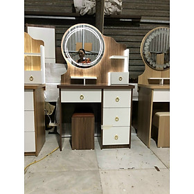 Mua Bàn trang điểm gương có đèn Led cảm ứng  4 ngăn kéo  gỗ MDF phủ melamine