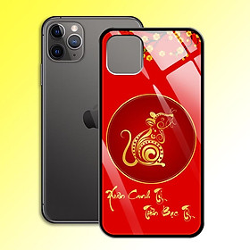 Ốp Lưng Họa Tiết Màu Vàng Ánh Kim cho điện thoại Iphone 11 Pro Max - 0379 7980 MOUSE02 - Chuột Vàng - Hàng Chính Hãng