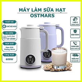 Máy làm sữa hạt 800ml, Máy nấu sữa hạt mini đa năng 600W có chế độ hẹn giờ, giữ nhiệt cao cấp PBJ-001