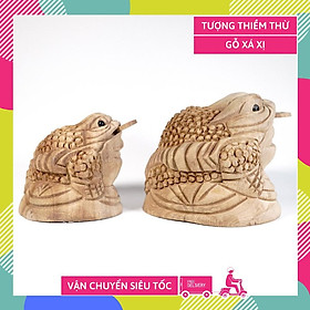 Mua Tượng Cóc Xá Xị Thiềm Thừ gỗ Xá Xị nguyên khối điêu khắc hương thơm Xá Xị rực khắp nhà tài lộc về - Nhiều cỡ