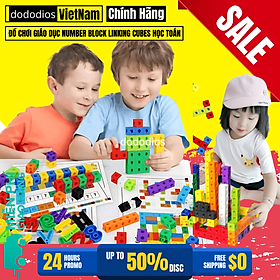 Đồ chơi giáo dục NUMBER BLOCK Linking Cubes học toán và xếp hình sáng tạo 100 khối NumberBlocks toán tư duy,tiếng anh