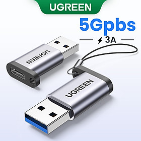 Đầu chuyển USB 3.0 to USB-C 3.1 (female) Cao Cấp Ugreen 50533 hàng chính hãng