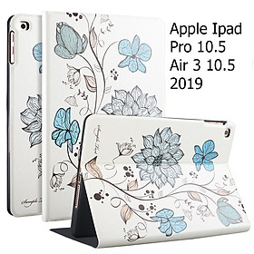 Bao Da Cover Dành Cho Apple Ipad Pro 10.5 / Air 3 10.5 2019 Hỗ Trợ Smart cover Hoa Văn Dễ Thương