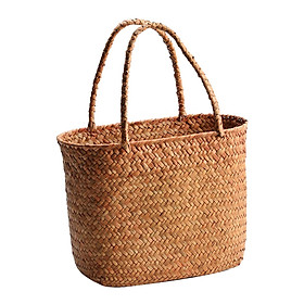 Woven Shopping Storage Basket Outdoor Picnic Basket for Hiking Shopping Home