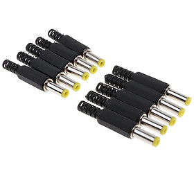 10x Repalcement DC Power Male Plug Connector Welding Jack Adapter 5.5x2.5mm