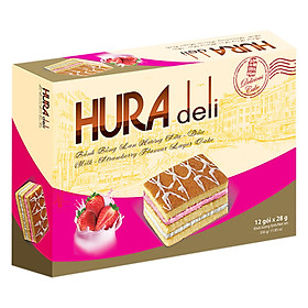 Bánh Hura Deli Hương Sữa Dâu Bibica 336g