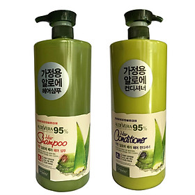 Combo dầu gội và dầu xả tinh chất lô hội Organia Aloe Vera 95%