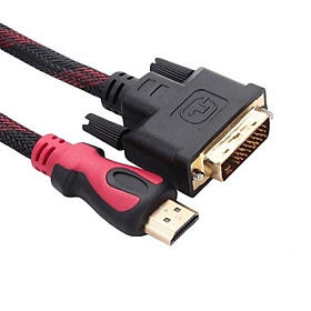 Cáp chuyển đổi từ HDMI sang DVI-1,5m bọc lưới hàng chất lượng cao