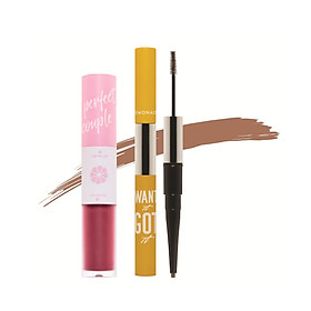 Combo Son kem lì Lemonade Perfect Couple Lip và Chì kẻ mày 2 đầu Want It Got It