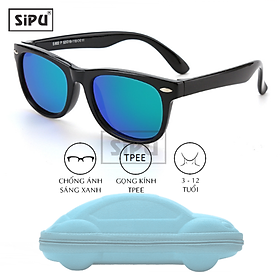 Mắt Kính Trẻ Em SiPU Chính Hãng MK04 Chống UV400 + Chống gãy - Bé Trai Bé Gái (Kèm Hộp Ô Tô)