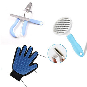 Combo 3 món dụng cụ vệ sinh cho chó mèo - XD001DC3
