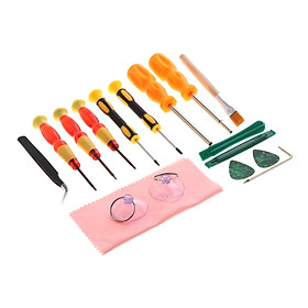 17 in 1 Screwdriver Repair Kit for Game Console w/ Tweezer Cleaning Cloth