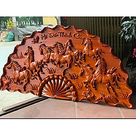 Mua TRANH QUẠT GỖ MÃ ĐÁO THÀNH CÔNG ĐƯỜNG KÍNH 1M