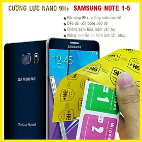 Dán cường lực dẻo nano Samsung Note 5, Note 4, Note 3, Note 2, Note 1