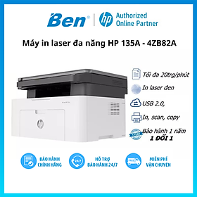 Máy in laser đen trắng đa chức năng HP 135A - 4ZB82A - Hàng Chính Hãng