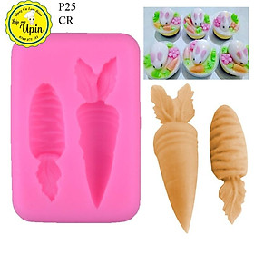 Mua Khuôn Silicon 4D hình Cà Rốt / Khuôn silicon  trang trí bánh thạch rau câu/ Bánh sinh nhật