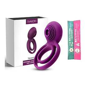 Dụng Cụ Tình Dục Cho Nam Vòng Đeo Cu Có Rung Svakom Tammy - Hỗ Trợ Tăng Khoái Cho Nữ - 25 Kiểu Rung Kích Thích Mạnh - Sạc Pin Tiện Lợi - Tặng Cặp Nước Tình Yêu Nóng Lạnh Oral Sex Water - Che Tên Sản Phẩm - SHOP ADAM