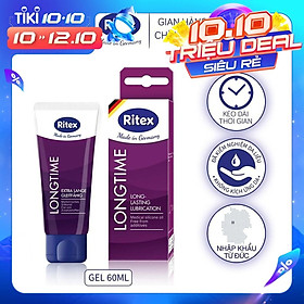 Gel bôi trơn kéo dài thời gian Ritex Longtime - 60ml- Gel bôi trơn mát xa