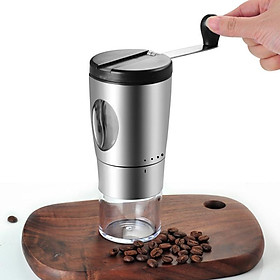 Máy xay hạt cà phê cầm tay, 5 mức điều chỉnh với cài đặt thảo mộc bằng gốm có thể điều chỉnh - Máy xay tay quay bằng thép cho hạt cà phê, gia vị, quả hạch, hạt bí ngô, v.v.