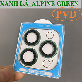 [ iP 13 Pro ; 13 Pro Max ] Cụm cường lực dán camera Kuzoom bản PVD chia tầng _ hàng chính hãng - Xanh lá_AlpineGreen