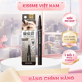 Bút Nước Phẩy Sợi Lông Mày Kissme Heavy Rotation Fake Liquid Eyebrow Màu Xám Nhạt #01