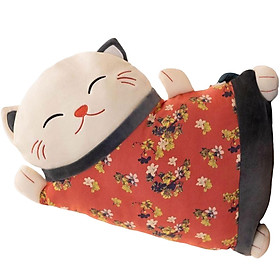 Lucky Cat Pillow Detachable Cartoon  Pillow for Home  Year Gift