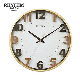 Đồng hồ treo tường Nhật Bản Rhythm CMG603nr18 – Kt 40.5 x 4.5cm, 1500g Vỏ nhựa. Dùng Pin.