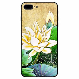 Ốp lưng dành cho Iphone 7 Plus , 8 Plus mẫu Hoa Sen Vàng