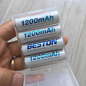 Pin sạc AA AAA BESTON dung lượng cao, sạc lại nhiều lần thay thế cho pin Con thỏ trong micro không dây, điều khiển