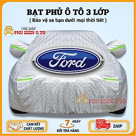 Bạt Phủ Xe Ô Tô Ford EcoSport, Everest, Escape, Focus, Explorer, Ranger - Chất Liệu Bạt Tráng Nhôm 3 Lớp