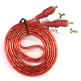 Mua Dây AV (Audio) 4 đầu bông sen (RCA)  dài 1.5m  màu ngẫu nhiên # phụ kiện âm thanh