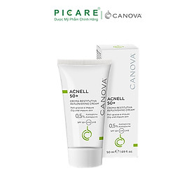 Kem Ngừa Mụn Ban Ngày Dành Cho Da Mụn, Da Kích Ứng Nhạy Cảm Canova Acnell 50+ REPLENISHING CREAM 50ml