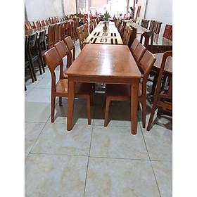 Mua Bàn ghế ăn gỗ sồi cao cấp (bàn 160cm chân vuông +6 ghế một lá)