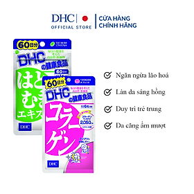 Combo TPBVSK DHC COLLAGEN (NEW) + ADLAY EXTRACT (Combo Viên uống DHC Chống Lão Hoá Da - Sáng da & Collagen)