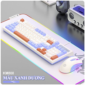 Bộ bàn phím và chuột có dây K-SNAKE KM800 chuyên game thiết kế phím mini size với bản phối màu sắc mới lạ