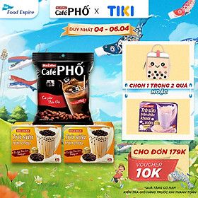 Combo 1 Túi cà phê MacCoffee Phố Sữa Đá & 2 Hộp Trà Sữa Trân Châu Hillway Vị Truyền Thống