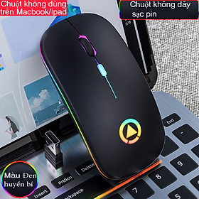 Mua Chuột không dây bluetooth  chuột máy tính sạc lại khi hết pin cao cấp  không tiếng ồn  pin dùng 4 tuần sạc 1 lần  hiệu ứng đèn Led RGB dành cho Laptop  PC và TV