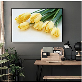 Tranh treo tường Mica Decor Hoa Tulíp cao cấp. , Khung hợp nhôm chống ẩm, bền, đẹp, nhiều kích thước. Phù hợp nhiều không gian sang trọng
