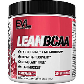 Evlution Nutrition LeanBCAA, BCAA’s, CLA and L-Carnitine, Stimulant-Free, Recover and Burn Fat, Sugar and Gluten Free, 30 Servings (Watermelon)