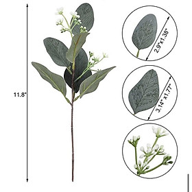 Mua Hoa lá giả - Cành lá bạch đàn cao cấp nhập khẩu cao 28cm  lá decor trang trí nhà cửa
