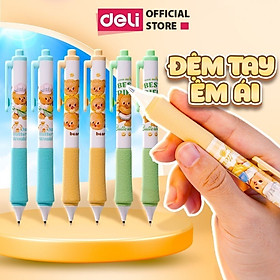 Bút Gel Bút Bi Nước Màu Pastel Phối Nhũ Ngòi 0.5mm Deli - Bút Bi Nước Mực Đều Viết Trơn Tru Văn Phòng Phẩm Cao Cấp