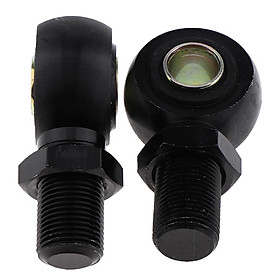 2pcs Custom Motorcycle Shock Absorber Rear Suspension Round Eye Adapters 12mm Black