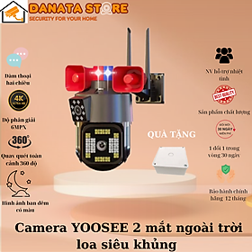 (PHIÊN BẢN CAO CẤP 2024) Camera IP Yoosee 2 MẮT XEM 2 MÀN HÌNH KÈM 2 LOA TO 5.0MPX xoay 360 độ, xem đêm có màu - Hàng chính hãng