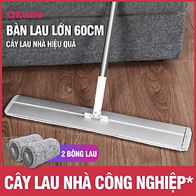 Mua Cây lau nhà công nghiệp bằng nhôm  bàn lau lớn 60cm lau nhà nhanh và sạch - OKwife MAX60